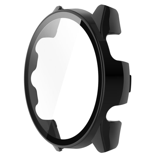For Garmin Forerunner 265 PC + Tempered Glass Film Integrated Watch Protective Case(Black) by buy2fix