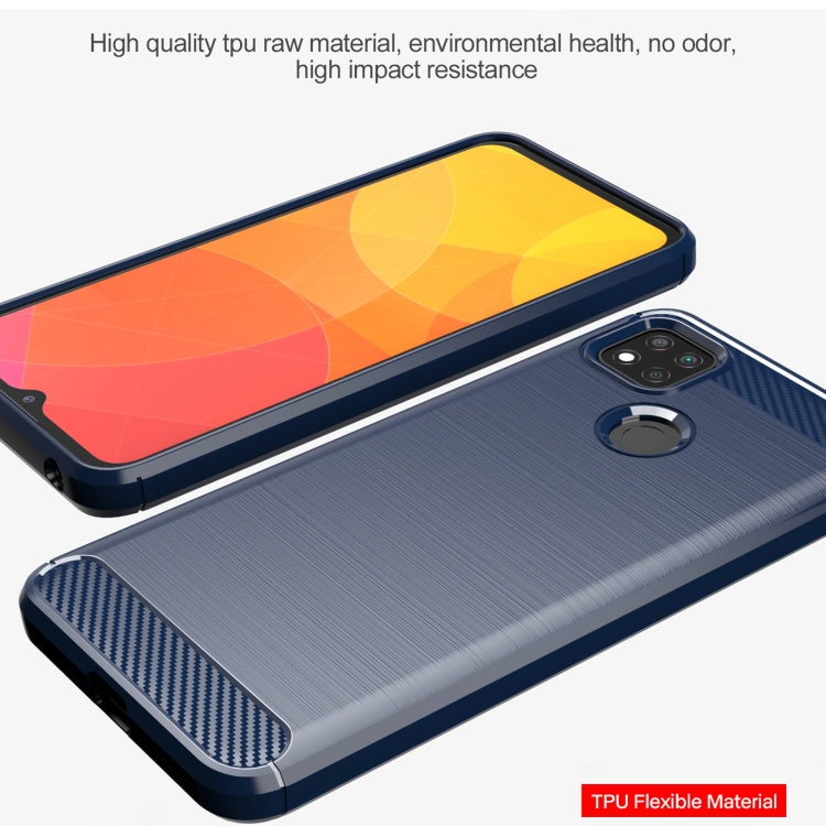 For Xiaomi Redmi 10A Brushed Texture Carbon Fiber TPU Phone Case(Black) - Xiaomi Cases by buy2fix | Online Shopping UK | buy2fix