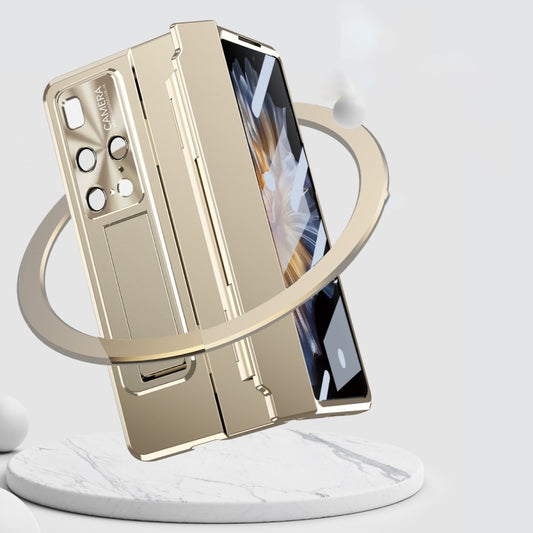 For Huawei Mate X2 Integrated Folding Hinge Phone Case with Stylus(Rose Gold) by buy2fix