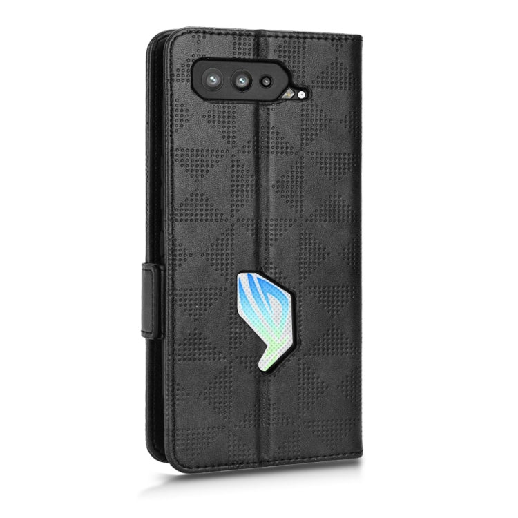 For Asus ROG Phone 5 Symmetrical Triangle Leather Phone Case(Black) by buy2fix