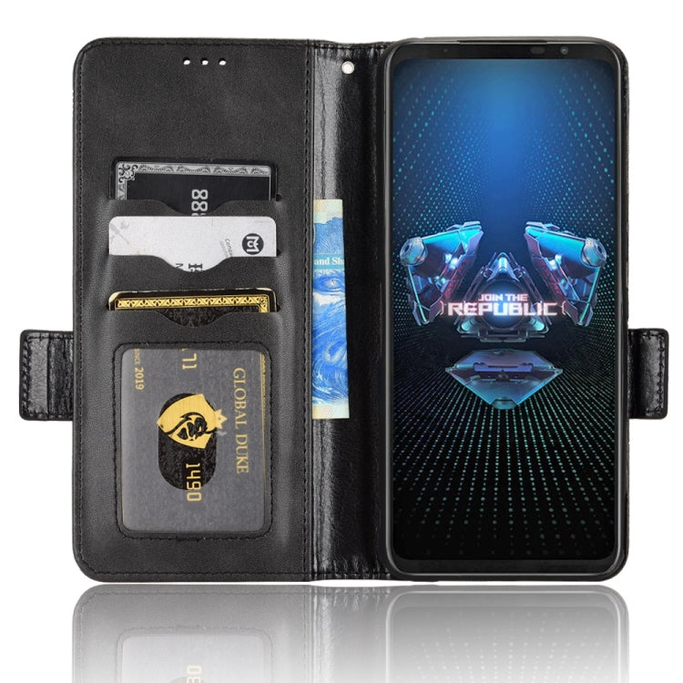 For Asus ROG Phone 5 Symmetrical Triangle Leather Phone Case(Black) by buy2fix