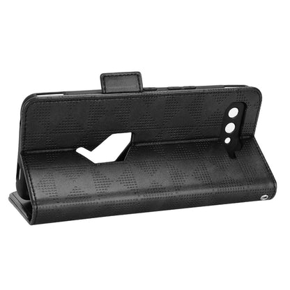 For Asus ROG Phone 5 Symmetrical Triangle Leather Phone Case(Black) by buy2fix
