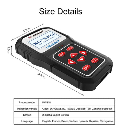 KONNWE KW818 Car OBD2 Bluetooth Fault Detector Diagnostic Tools - In Car by KONNWEI | Online Shopping UK | buy2fix