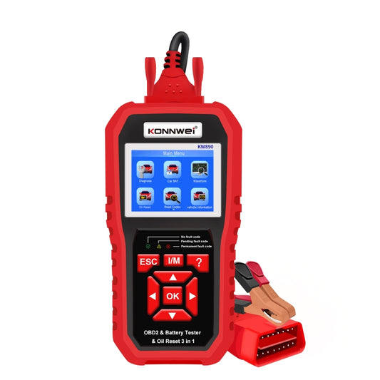 KONNWEI KW890 2 in 1 Car OBD2 Fault Detector + Maintenance Light Reseter - In Car by KONNWEI | Online Shopping UK | buy2fix