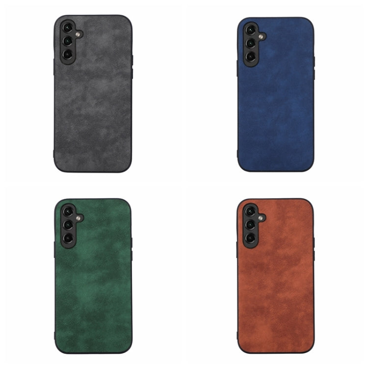 For Samsung Galaxy A24 4G Morocco Texture PU Phone Case(Black) by buy2fix