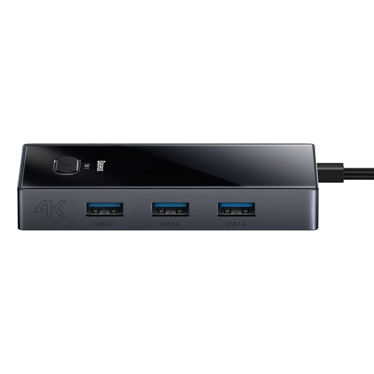Baseus WKYY030113 5 in 1 USB-C / Type-C to USB3.0x3+HDMI+PD HUB Adapter(Space Grey) - Computer & Networking by Baseus | Online Shopping UK | buy2fix