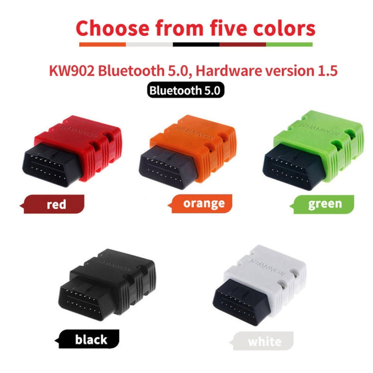 KONNWEI KW902 Bluetooth 5.0 OBD2 Car Fault Diagnostic Scan Tools Support IOS / Android(Orange) - In Car by KONNWEI | Online Shopping UK | buy2fix