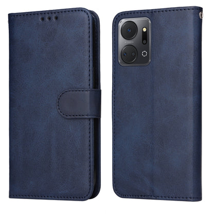 For Honor X7a Classic Calf Texture Flip Leather Phone Case(Blue) - Honor Cases by buy2fix | Online Shopping UK | buy2fix