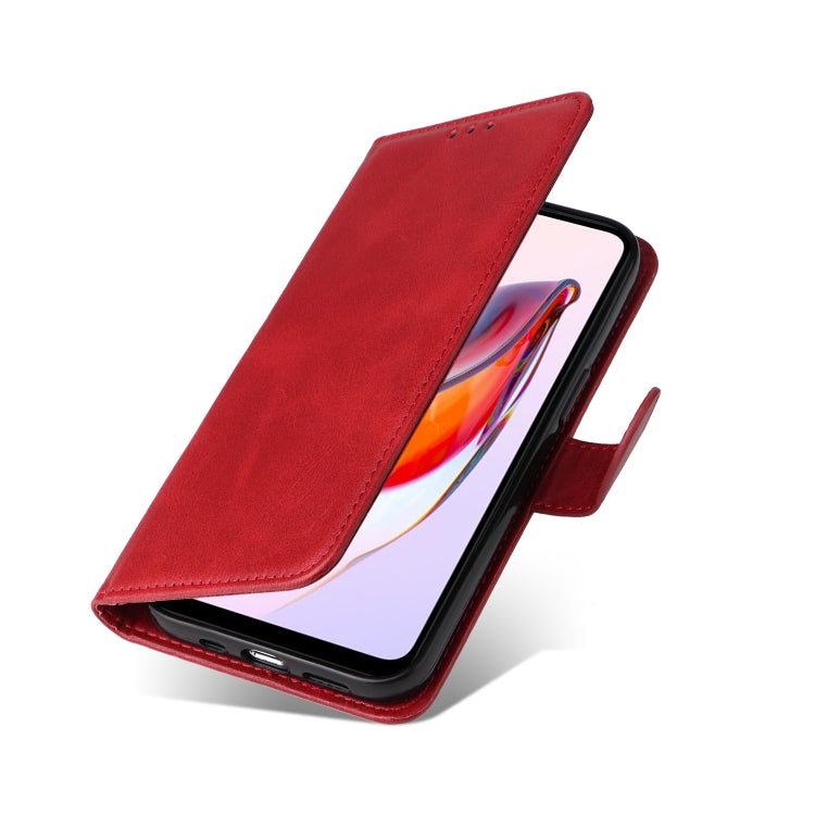 For Xiaomi Redmi 11A 4G/12C Classic Calf Texture Flip Leather Phone Case(Red) - Xiaomi Cases by buy2fix | Online Shopping UK | buy2fix