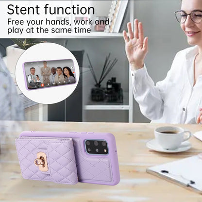 For Samsung Galaxy S20 Card Slot Leather Phone Case(Purple) by buy2fix