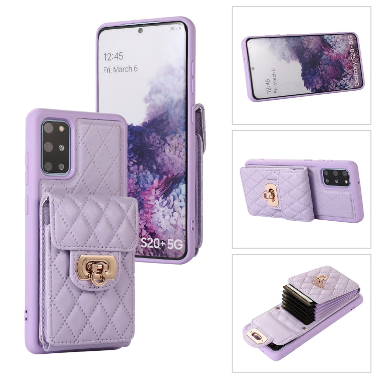 For Samsung Galaxy S20+ Card Slot Leather Phone Case(Purple) by buy2fix