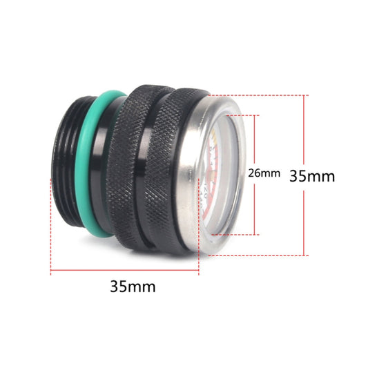 For Kawasaki Vulcan 650 Modified Motorcycle Engine Oil Meter Thermometer(Black) by buy2fix