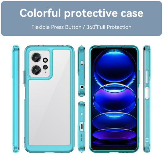 For Xiaomi Redmi Note 12 4G Global Colorful Series Acrylic + TPU Phone Case(Transparent Blue) by buy2fix
