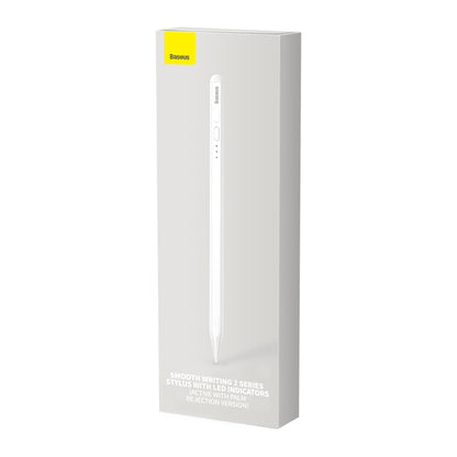 Baseus SXBC060402 2 Series LED Indicators Smooth Capacitive Writing Stylus, Active + Anti-Mistaken Touch Version(White) - Stylus Pen by Baseus | Online Shopping UK | buy2fix