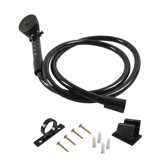 RV 1.5m Flexible Shower Pipe with Spray(Black) - In Car by buy2fix | Online Shopping UK | buy2fix