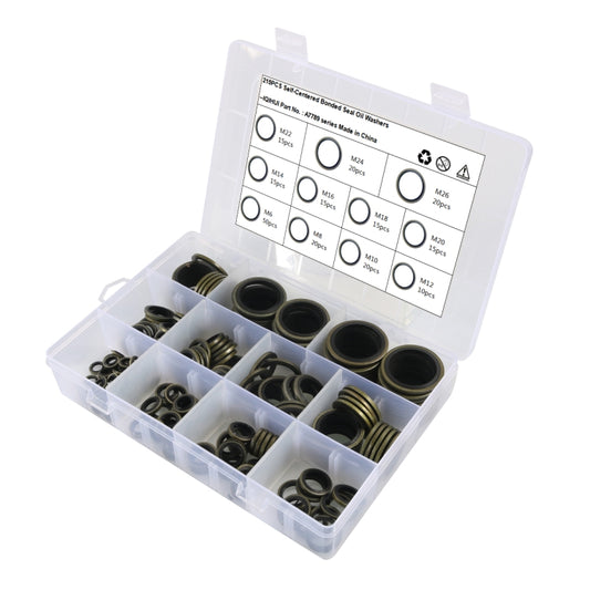 A7789 215 in 1 11 Sizes O-type Seal Oil Washer Assortment Kit by buy2fix