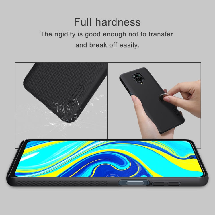 For Xiaomi Redmi Note 9 Pro NILLKIN Frosted Concave-convex Texture PC Protective Case(Black) - Xiaomi Cases by NILLKIN | Online Shopping UK | buy2fix