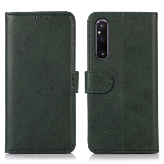 For Sony Xperia 1 V Cow Texture Leather Phone Case(Green) - Sony Cases by buy2fix | Online Shopping UK | buy2fix