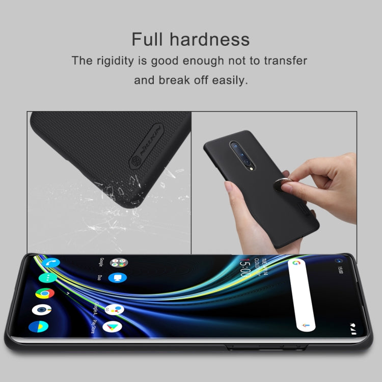 For OnePlus 8 NILLKIN Frosted Concave-convex Texture PC Protective Case(Black) - OnePlus Cases by NILLKIN | Online Shopping UK | buy2fix