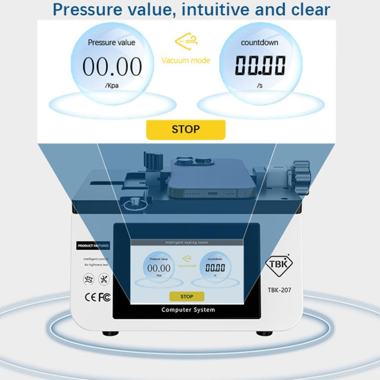 TBK-207 Portable Intelligent Air Tightness Detector Built-in Vacuum Pump(US Plug) - Repair & Spare Parts by TBK | Online Shopping UK | buy2fix