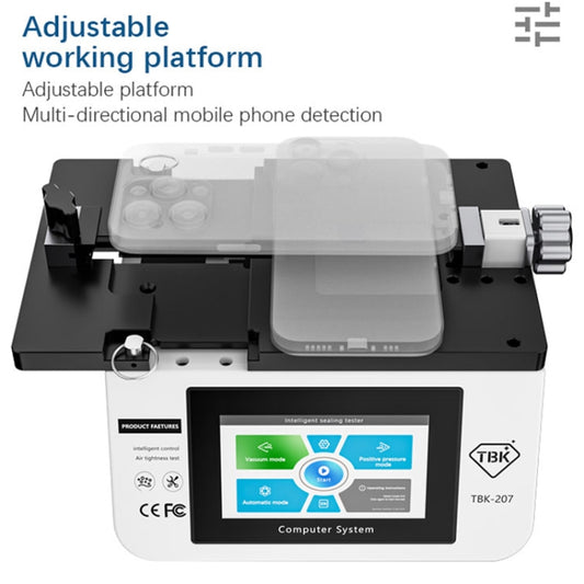 TBK-207 Portable Intelligent Air Tightness Detector Built-in Vacuum Pump(AU Plug) by TBK