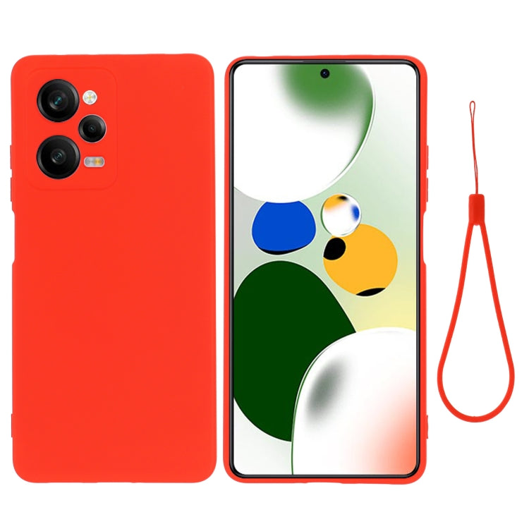 For Xiaomi Redmi Note 12 Pro Speed/Poco X5 Pro Pure Color Liquid Silicone Shockproof Phone Case(Red) - Xiaomi Cases by buy2fix | Online Shopping UK | buy2fix