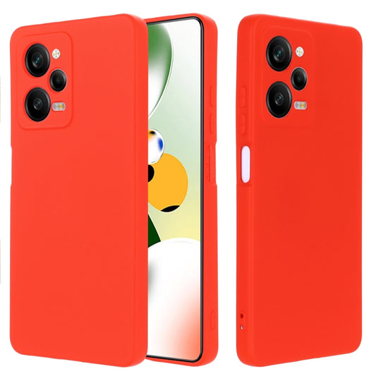 For Xiaomi Redmi Note 12 Pro Speed/Poco X5 Pro Pure Color Liquid Silicone Shockproof Phone Case(Red) by buy2fix