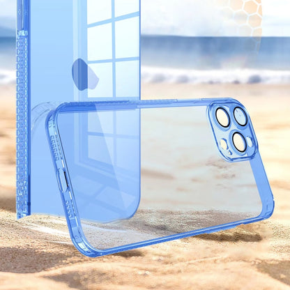 For iPhone 12 Pro Straight Edge Shockproof Anti-skid TPU Phone Case(Blue) by buy2fix