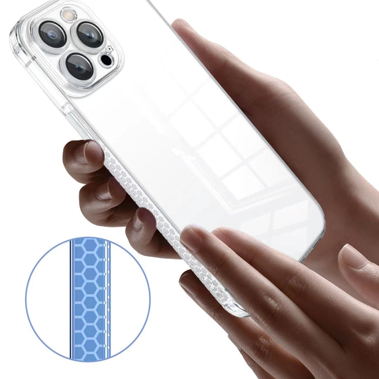 For iPhone 12 Pro Straight Edge Shockproof Anti-skid TPU Phone Case(Blue) by buy2fix