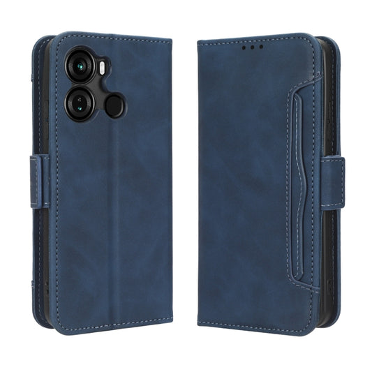 For Itel P40 Skin Feel Calf Texture Card Slots Leather Phone Case(Blue) by buy2fix
