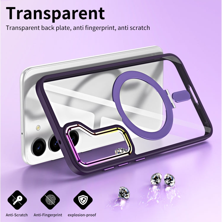 For Samsung Galaxy S23 5G MagSafe Magnetic Invisible Holder Phone Case(Transparent) - Galaxy S23 5G Cases by buy2fix | Online Shopping UK | buy2fix