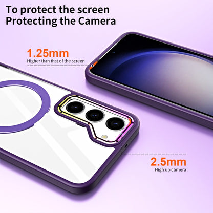 For Samsung Galaxy S23+ 5G MagSafe Magnetic Invisible Holder Phone Case(Dark Purple) - Galaxy S23+ 5G Cases by buy2fix | Online Shopping UK | buy2fix