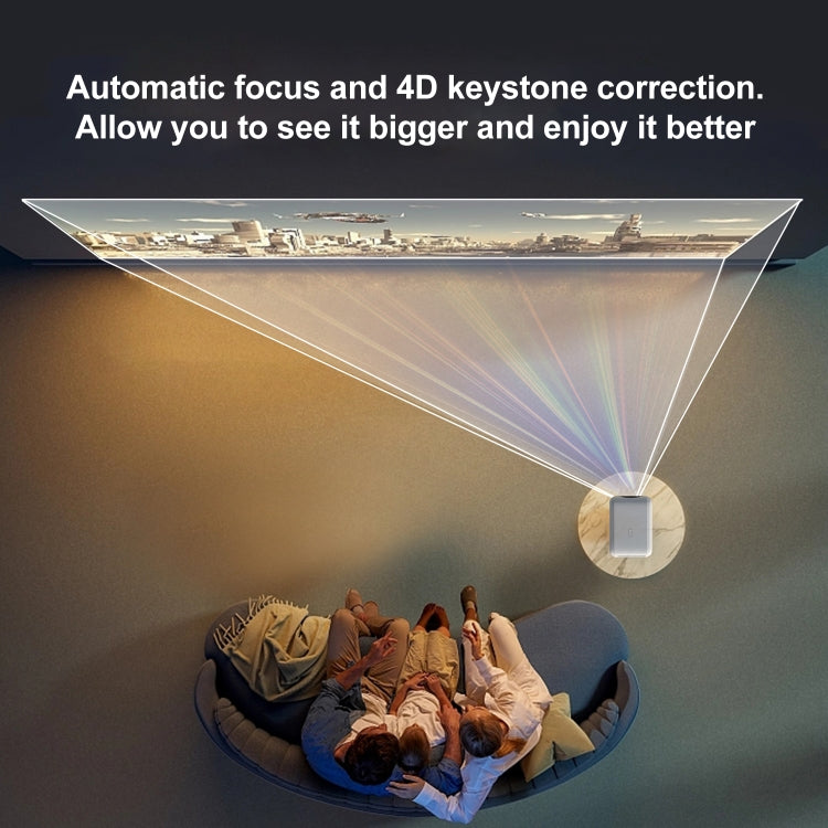 MECOOL KP2 1920x1080P 600ANSI Lumens Portable Mini LED Smart Projector(US Plug) by MECOOL