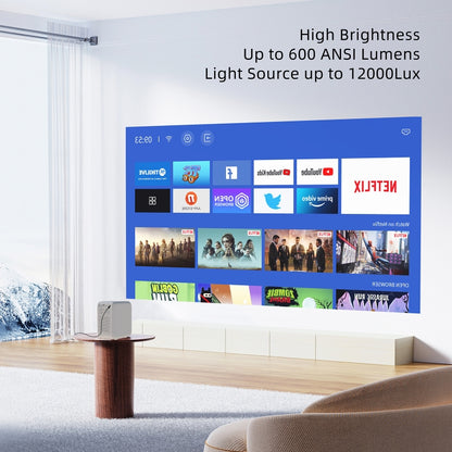 MECOOL KP2 1920x1080P 600ANSI Lumens Portable Mini LED Smart Projector(US Plug) by MECOOL