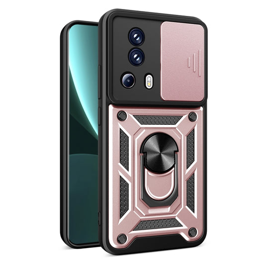 For Xiaomi Civi 2 5G / 13 Lite Sliding Camera Cover Design TPU+PC Phone Case(Rose Gold) - 13 Lite Cases by buy2fix | Online Shopping UK | buy2fix