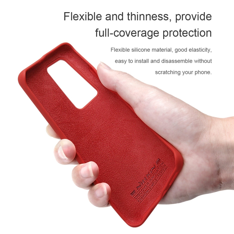 For Huawei P40 Pro NILLKIN Feeling Series Shockproof Liquid Silicone Protective Case(Red) - Huawei Cases by NILLKIN | Online Shopping UK | buy2fix