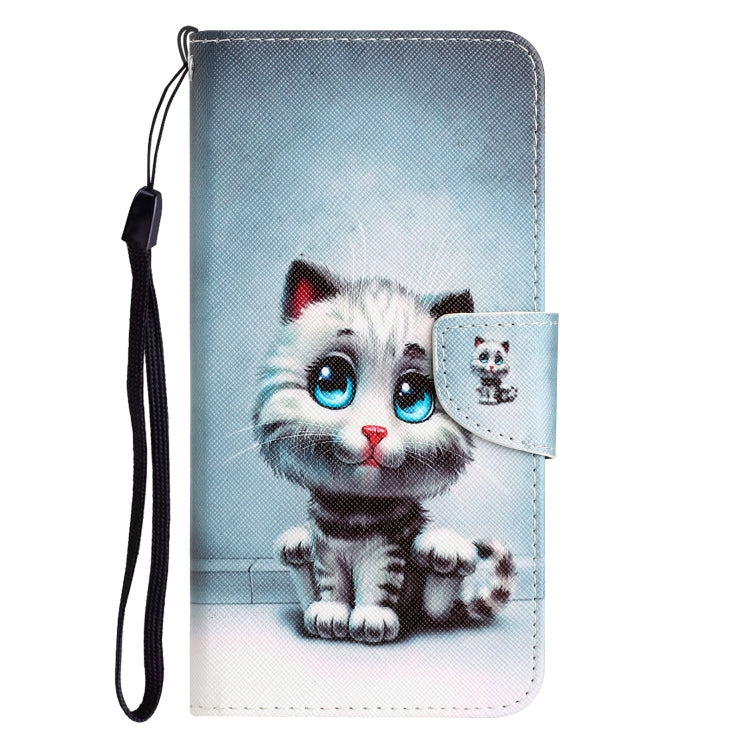 For Xiaomi Redmi 12C Colored Drawing Leather Phone Case(Blue Eyes) - Xiaomi Cases by buy2fix | Online Shopping UK | buy2fix