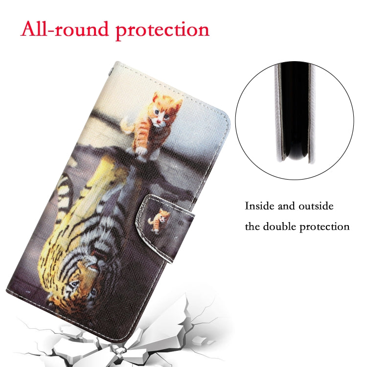 For Xiaomi Redmi 12C Colored Drawing Leather Phone Case(Tiger) - Xiaomi Cases by buy2fix | Online Shopping UK | buy2fix