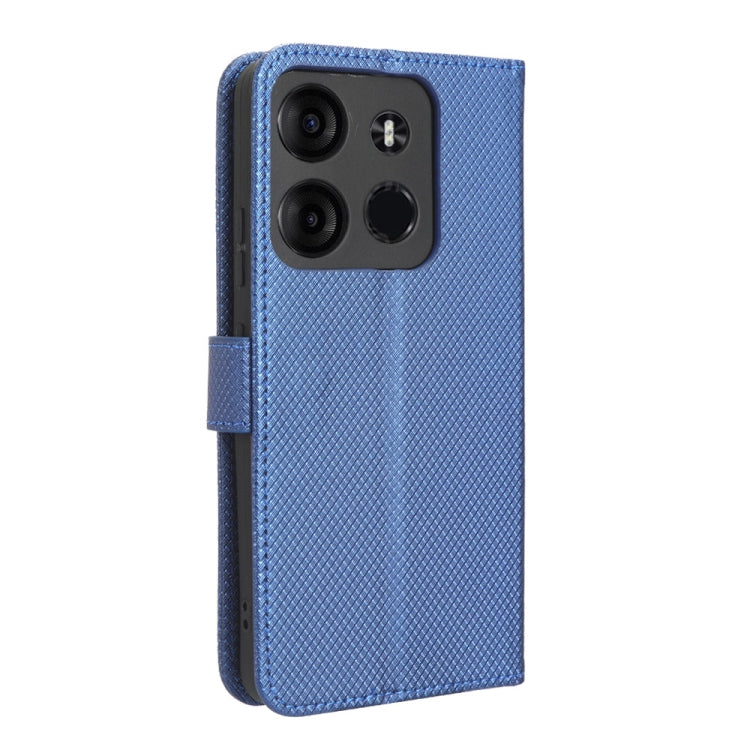 For Tecno Spark Go 2023 Diamond Texture Leather Phone Case(Blue) - Tecno Cases by buy2fix | Online Shopping UK | buy2fix