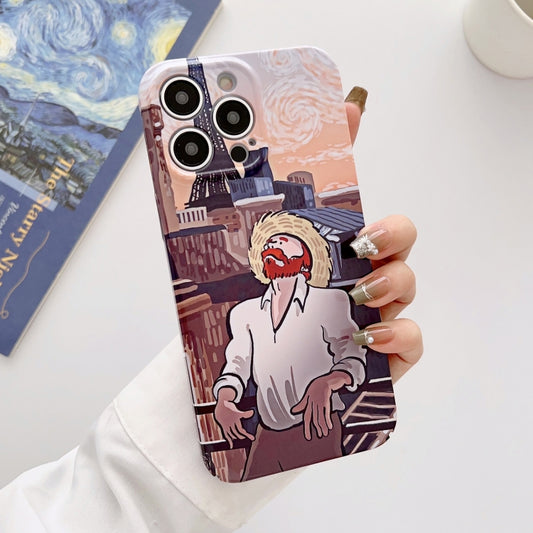 For iPhone 13 Precise Hole Oil Painting Glossy PC Phone Case(Tower) - iPhone 13 Cases by buy2fix | Online Shopping UK | buy2fix