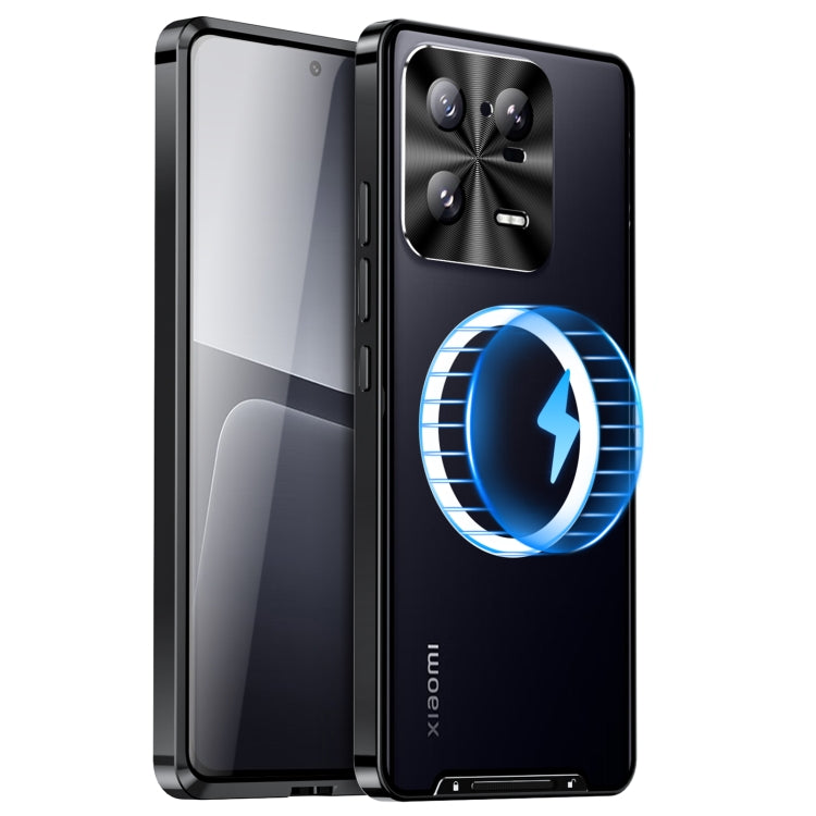 For Xiaomi 13 Pro MagSafe Magnetic Frosted Metal Phone Case(Black) by buy2fix