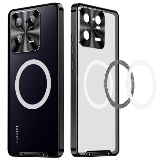 For Xiaomi 13 Pro MagSafe Magnetic Frosted Metal Phone Case(Black) by buy2fix