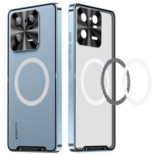 For Xiaomi 13 Pro MagSafe Magnetic Frosted Metal Phone Case(Blue) by buy2fix