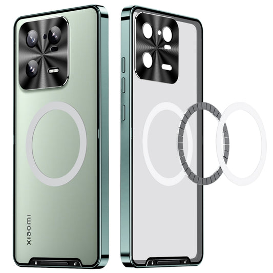 For Xiaomi 13 Pro MagSafe Magnetic Frosted Metal Phone Case(Green) by buy2fix