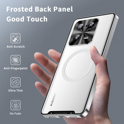 For Xiaomi 13 Pro MagSafe Magnetic Frosted Metal Phone Case(Silver) - 13 Pro Cases by buy2fix | Online Shopping UK | buy2fix