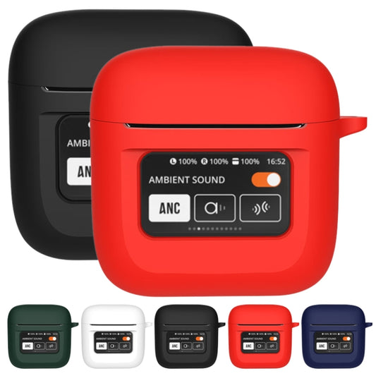 For JBL Tour Pro 2 Silicone Wireless Earphone Protective Case(Black) by buy2fix