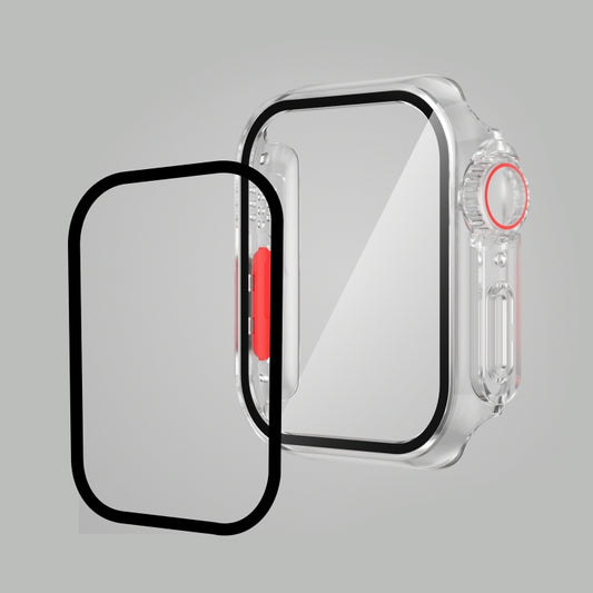 For Apple Watch Series SE 2025 / SE 2 / 6 / SE / 5 / 4 40mm Film PC Watch Case with Detachable Button(Transparent) by buy2fix
