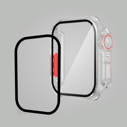 For Apple Watch Series SE 2025 / SE 2 / 6 / SE / 5 / 4 44mm Film PC Watch Case with Detachable Button(Transparent) by buy2fix