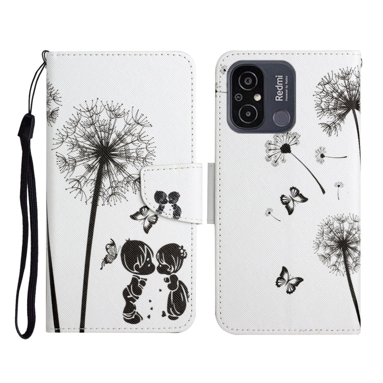 For Xiaomi Redmi 12C Colored Drawing Pattern Flip Leather Phone Case(Dandelion) - Xiaomi Cases by buy2fix | Online Shopping UK | buy2fix