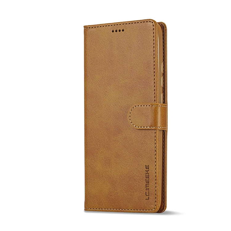 For Xiaomi Redmi Note 12 4G Global LC.IMEEKE Calf Texture Leather Phone Case(Brown) - Note 12 Cases by LC.IMEEKE | Online Shopping UK | buy2fix